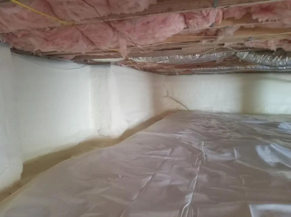 Crawl space encapsulation with closed-cell spray foam for Metal Roof Coating in Rahway